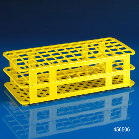 Rack, 60-place, PP, yellow, for 16mm - 17mm tubes | GLO1-456506