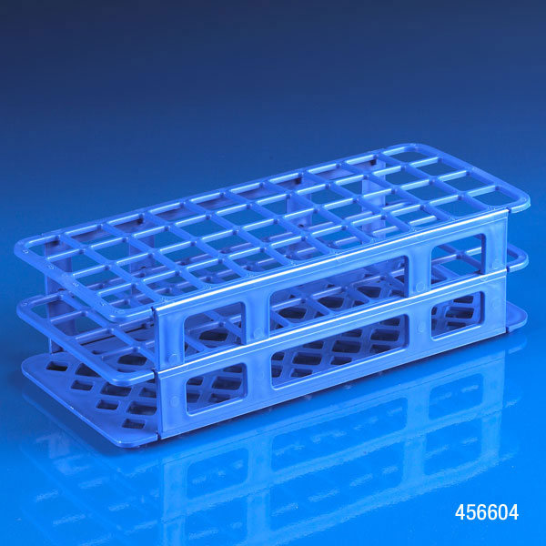 Rack, 40-place, PP, blue, for 20mm - 21mm tubes | GLO1-456604