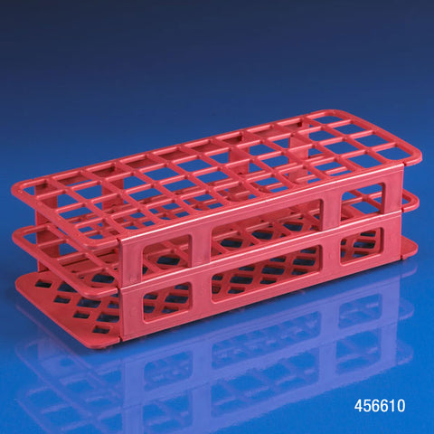 Rack, 40-place, PP, red, for 20mm - 21mm tubes | GLO1-456610