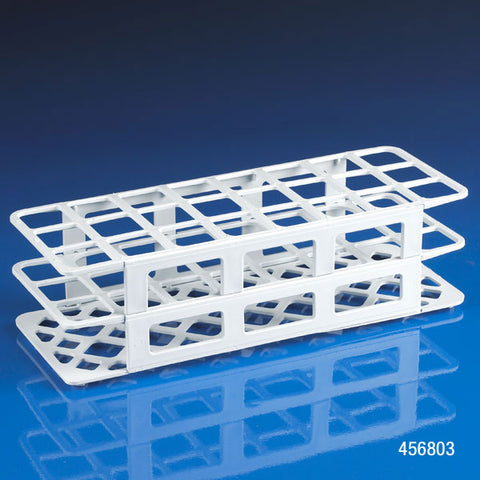 Rack, 24-place, PP, white, for 30mm tubes | GLO1-456803