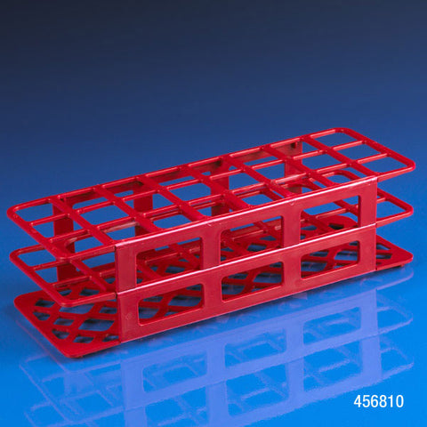 Rack, 24-place, PP, red, for 30mm tubes | GLO1-456810