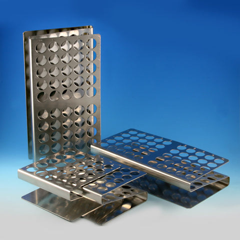 Rack, 50-place,stainless steel, for 16mm - 17mm tubes | GLO1-457205