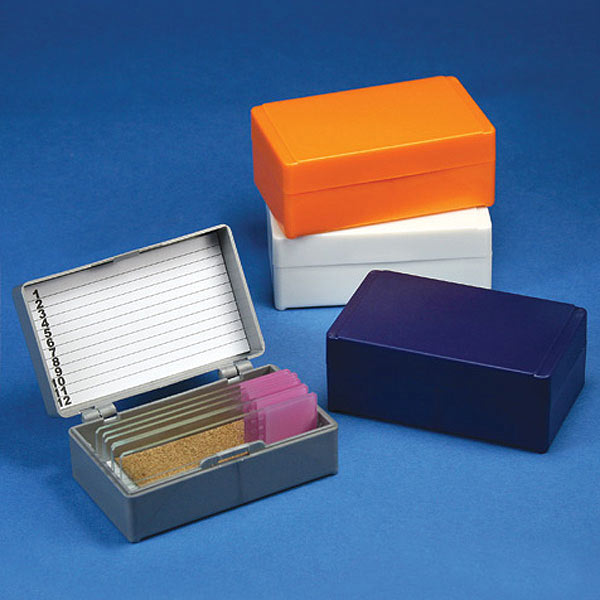 Slide box, 12 place, orange, cork lined | GLO1-513072N