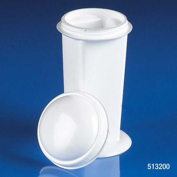 Coplin Microscope Slide Staining Jar, 5-10 Place, PP, White, Screw Cap,12/Unit | GLO1-513200