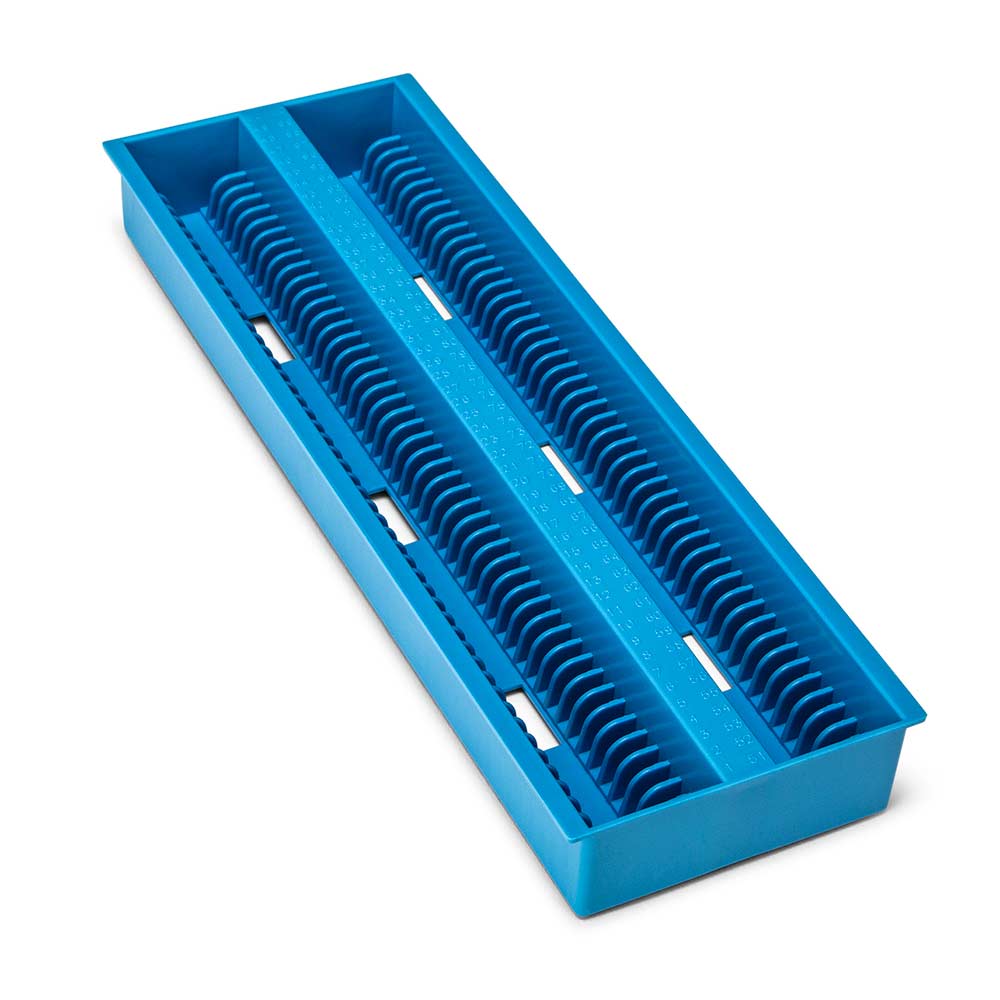 Slide Draining Tray, ABS, Blue, 100-Place for up to 200 Slides, 12/Unit | GLO1-513252B