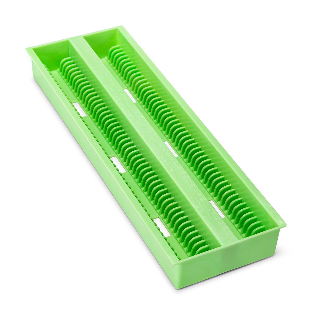 Slide Draining Tray, ABS, Green, 100-Place for up to 200 Slides, 12/Unit | GLO1-513252G