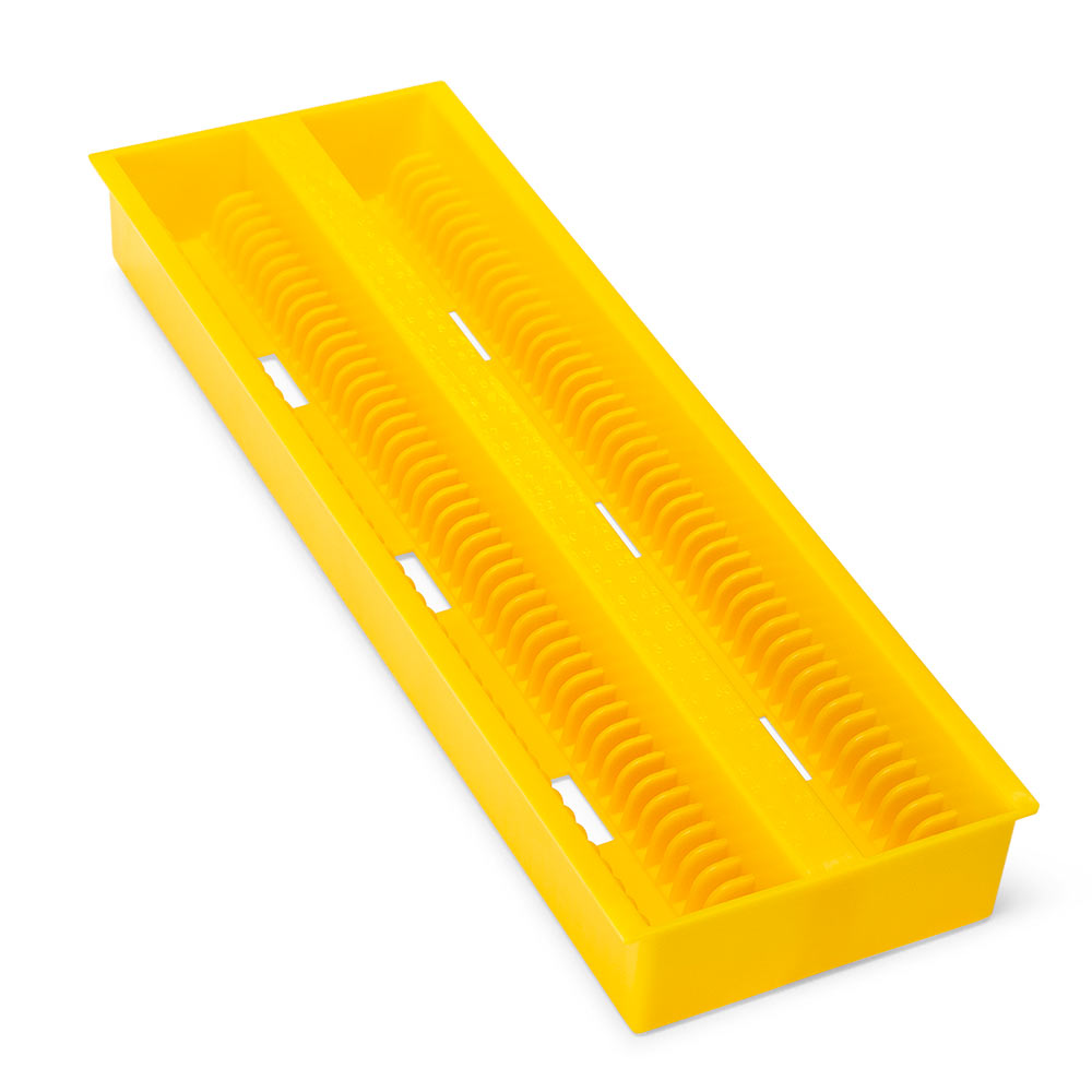 Slide Draining Tray, ABS, Yellow, 100-Place for up to 200 Slides, 12/Unit | GLO1-513252Y