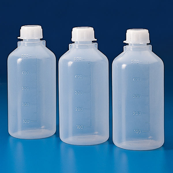 Bottle, 50mL, narrow mouth, HDPE, screw cap, graduated BOX/100 | GLO1-600317