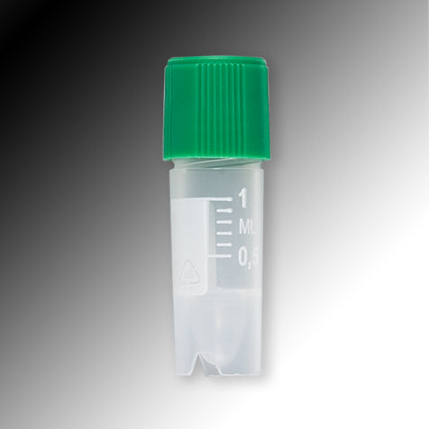 Sample tube, 1.2mL, PP, external threads, SS, PG | GLO1-6050