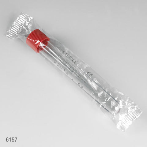 Test tube, 16x120mm (15mL) PS, attached red screwcap,STR,1/pk | GLO1-6157