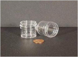 Jar, 7.5mL, PS, 33mm wide, screwcap #6410 sep. 2783/case | GLO1-6360