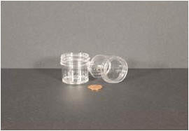 Jar, 30mL, PS, 43mm wide, screwcap #6411 sep. 980/case | GLO1-6366