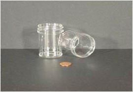 Jar, 60mL, PS, 48mm wide, screwcap #6412 sep. 585/case | GLO1-6370