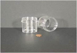 Jar, 90mL, PS, 58mm wide, screwcap #6414 sep. 432/case | GLO1-6374