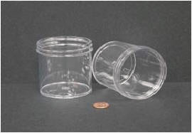 Jar, 180mL, PS, 70mm wide, screwcap #6415 sep. 200/case | GLO1-6382
