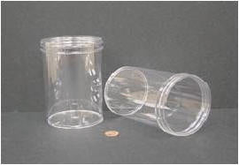 Jar, 600mL, PS, 89mm wide, screwcap #6416 sep. 56/case | GLO1-6400