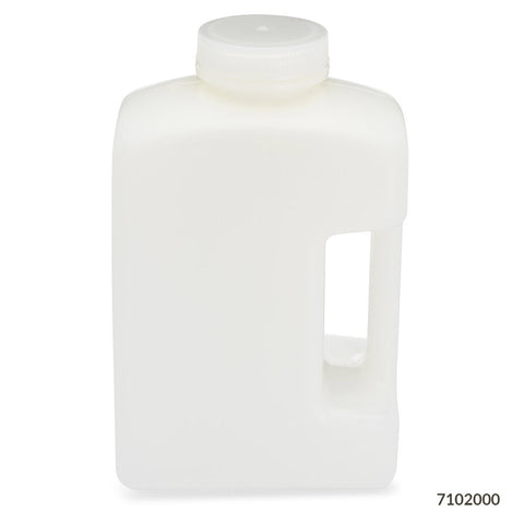 Bottle, Wide Mouth, Rectangular, HDPE, 2000mL,  | GLO1-7102000