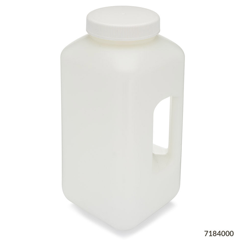 Bottle, Wide Mouth with Handle, Square, HDPE, 4L,  | GLO1-7184000