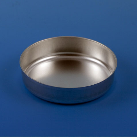 Aluminum dish, 70mm, 80mL, smooth wall, no tab | GLO1-8308