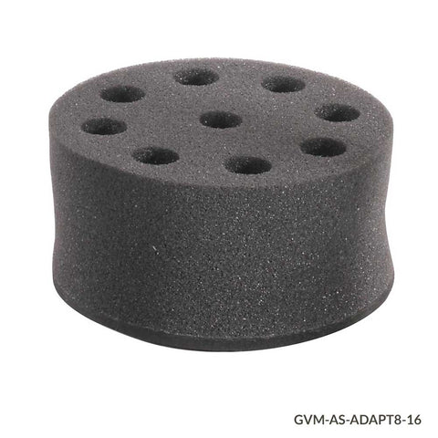 Tube Holder, Foam, for use w GVM Series, 8 x 16mm Tubes, Must use w VM-AS-PLATE/GVM-AS-ROD | GLO1-GVM-AS-ADAPT8-16