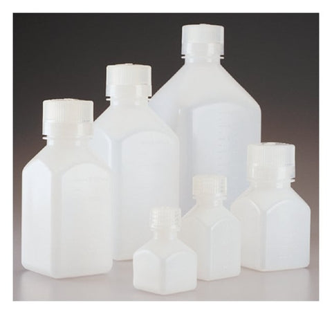 Bottle, Graduated, Square - HDPE 4 oz / 125 mL (38-430) | Nalgene 312018-0125