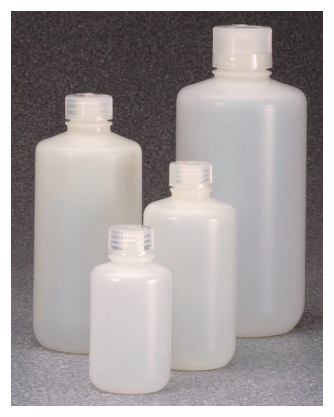 Bottle, Narrow Mouth - Fluorinated HDPE with Fluorinated PP Closure 4 oz / 125 mL (24-415) | Nalgene 312097-0004