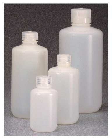 Bottle, Narrow Mouth - Fluorinated HDPE with Fluorinated PP Closure 8 oz / 250 mL (24-415) | Nalgene 312097-0008