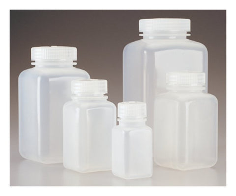 Bottle, Wide Mouth, Square - PP 8 oz / 250 mL (43-415) | Nalgene 312110-0008