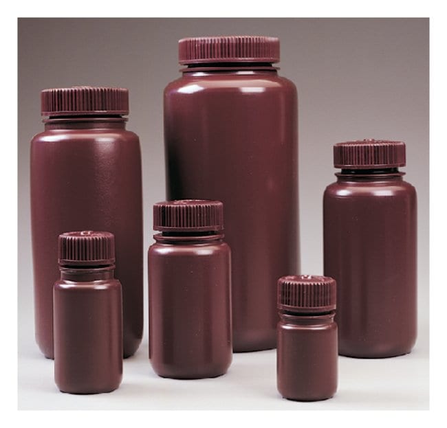 Packaging Bottle, Wide Mouth - HDPE, Amber 1 oz / 30 mL (28-415) | Nalgene 312185-0001