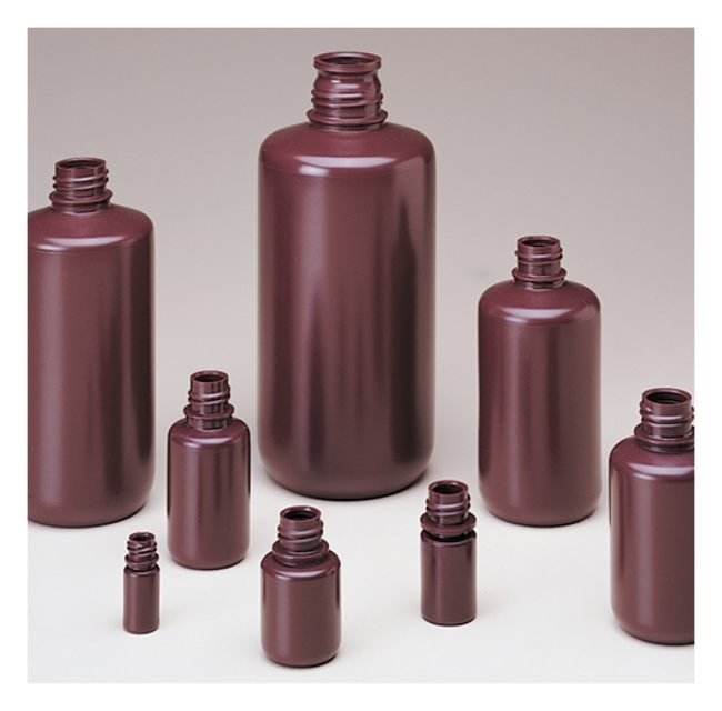 Packaging Bottle, Narrow Mouth - Amber HDPE WITHOUT Closure 4 oz / 125 mL (24-415) | Nalgene 362085-0004