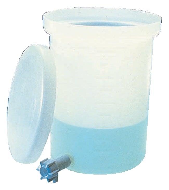 Cylindrical Tank w/Cover and Spigot Lightweight HDPE 15 gallon | Nalgene 54102-0015