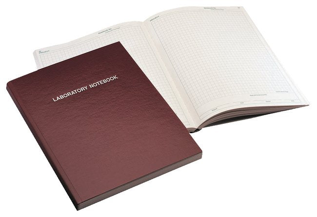 Lab Notebook 186 Paper Pages Gridded 21.6 x 27.9 cm | Nalgene 6501-1000