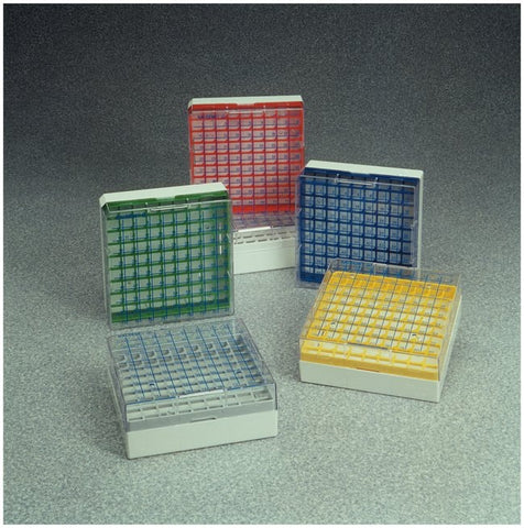 Colored 5026-0909 CryoBox PC with Yellow Grid 1.2-2mL, 9x9 Array | Nalgene 867013-0241