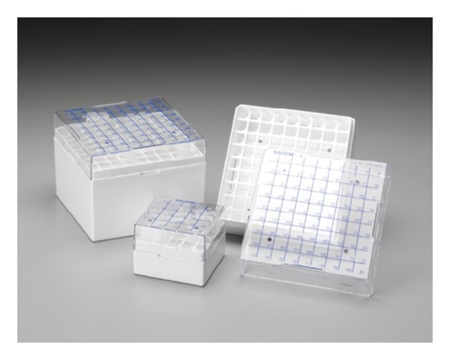 Colored 5026-0909 CryoBox PC with Blue Grid 1.2-2mL, 9x9 Array | Nalgene 867013-0243