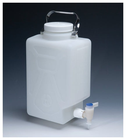 Fluorinated Rectangular Carboy w/Spigot FLPE 9 L | Nalgene DS2327-0020