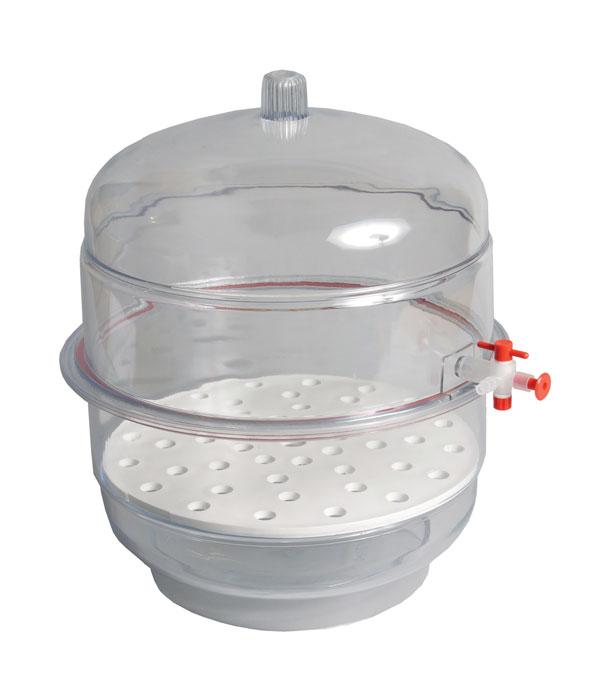 DESICCATOR, VACUUM, CLEAR BASE, 6" | UNI1-55214