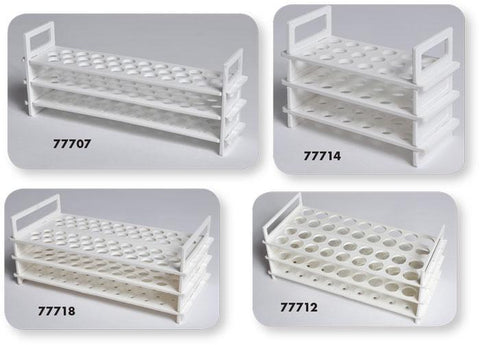 PLASTIC TEST TUBE RACKS, 3-TIER,  20MM X 20 TUBES | UNI1-77708