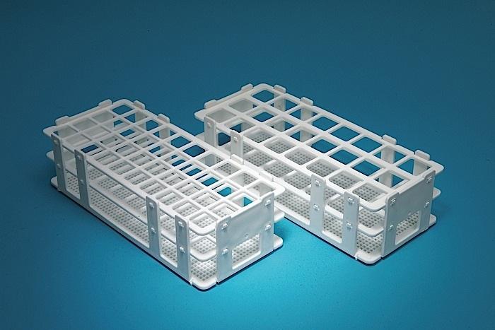 PLASTIC TEST TUBE RACKS, WET/DRY, FOR 30MM TUBES, 21 PLACES | UNI1-77905