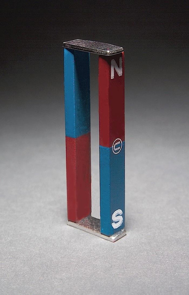 ALNICO BAR MAGNET, 3" LONG, PAIR, BLUE/RED, 1/2" WIDTH, 1/4" THICK | UNI1-ABM030