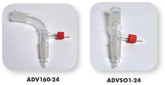 VACUUM ADAPTER, BENT, 24/40 JOINT | UNI1-ADV160-24