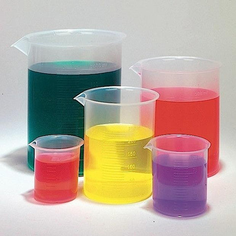 PLASTIC BEAKER SET OF 5, PP | UNI1-BPSET5