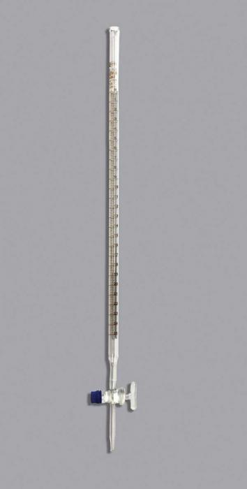 BURETTE, CLASS B, GLASS STOPCOCK, 100ML | UNI1-BR2124-100