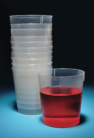 STACKABLE BEAKERS, POLYPROPYLENE (PP), 120ML, PACK OF 25 | UNI1-BST120-PK/25