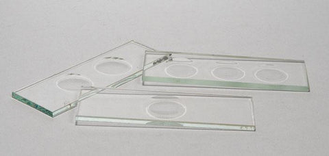 CONCAVITY SLIDES, GLASS, THICK, 1 CONCAVITY, PK/12 | UNI1-CSTK01