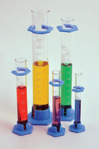 GRADUATED CYLINDERS, BOROSILICATE GLASS, PLASTIC BASE, CLASS B, 100ML | UNI1-CY137-100