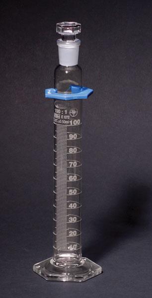 GRADUATED CYLINDERS, DOUBLE SCALE, CLASS A, INDIVID. CERT., W/STOPPER, 250ML | UNI1-CY2980-250