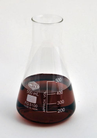 ERLENMEYER FLASK, WIDE MOUTH, BOROSILICATE GLASS, 1000ML | UNI1-FG5100-1000