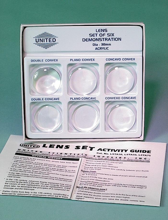 38 MM DEMONSTRATION LENS SET, ACRYLIC | UNI1-LSTA38