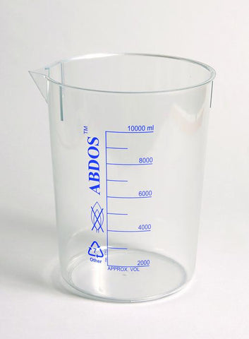 BEAKERS, PRINTED GRADUATIONS, POLYMETHYLPENTENE, PMP, 100ML | UNI1-P50702