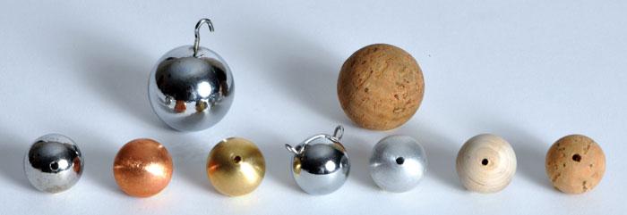 HOOKED ALUMINUM BALL, 25MM DIAMETER | UNI1-PNBA25-H